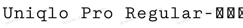 Uniqlo Pro Regular字体转换